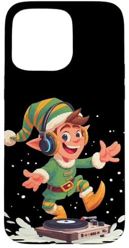 Grande costume da elfo di Natale in stile DJ Custodia per iPhone 15 Pro Max