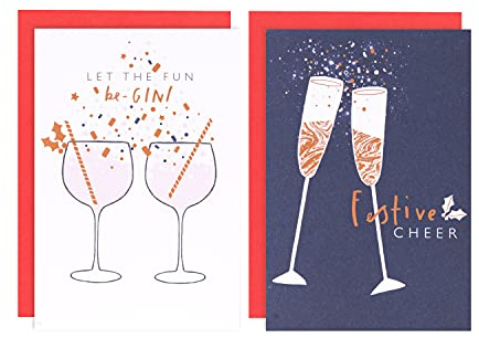 Hallmark Tarjetas de Navidad benéficas, 2 diseños temáticos de fiesta, paquete de 12 varios, 25559884
