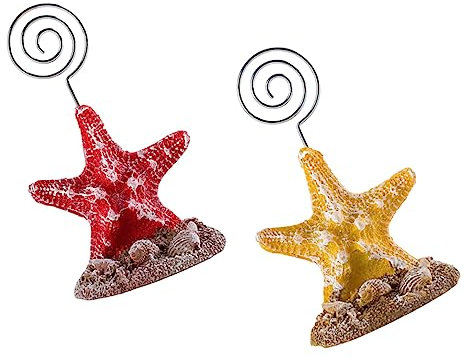 Lurrose 2stücke Fotoklammern Harz Im Mittelmeer-design Praktisch Für Memos Karten Fotos Für Zuhause Büro Hochzeiten Partys