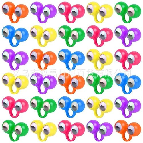 Eye Finger Puppets,30 PCS Finger Spies Eyeball Ring Eye Ring Toys Perfect for Kids Goodie Bags,Halloween Party Favors Birthday Present