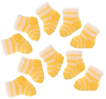 KONTONTY 10St Puppensocken Wiederverwendbare Puppenwindeln Mini-Schöpfkelle Windeln für Puppe Tragbares Puppenmode Winterkleidung Puppen winzige Socken Mini-Socken-Puppe Garn