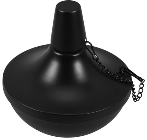 Toyvian Refillable Oil Lamp for Outdoor Use Made of Metal Material for Garden Torch Light and Patio Table Decor Flameless Tiki Torch Replacement Canisters