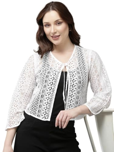 Style Quotient dam-bolero, enfärgad, bomull, nylon, vit, Vit, S