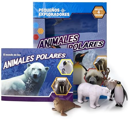Phidal Animales Polares Pequeños Exploradores - Libros de actividades para niños, 22 páginas para descubrir datos curiosos, 4 figuras