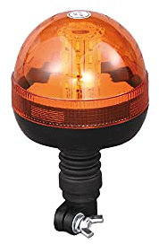 Maypole 12/24V 40x3W LED Amber Flashing Warning Beacon Flexi DIN Pole for Vans, Tractors, Recovery Vehicles, Forklifts