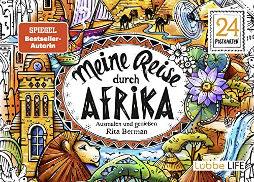 Meine Reise durch Afrika - 24 Postkarten: Ausmalen und genießen. 24 Postkarten: 13