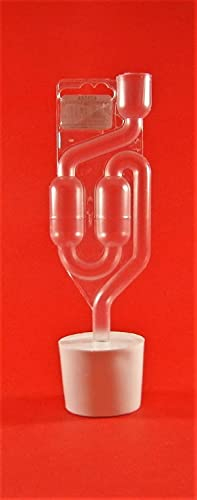 AlcoFermBrew GUMMISTOPFEN MIT Loch 33/29mm + GÄRRÖHRCHEN – Korken | Fermentation | Wein Ballon | WeinHefe | Flaschenkorken | Weinballon Korken | Gärausatz | Labor | Glasballon