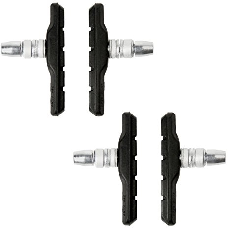 Promax Fahrrad 4 STK. Bremsschuhe Bremsgummis Bremsbelag Zwei Paar 70mm Schraubklötze