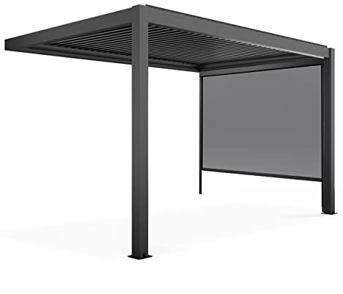 Oviala Pergola bioclimatique adossée 3x4m et 1 Store 2,66 x 2,34 m