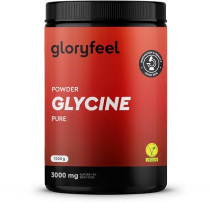 Glicina en polvo 1000g (330 porciones) - Alta Dosis 3000mg de L-glicina al día - Aminoácido puro y dulce por naturaleza - Rápida solubilidad - Probado en laboratorio, vegano y sin aditivos