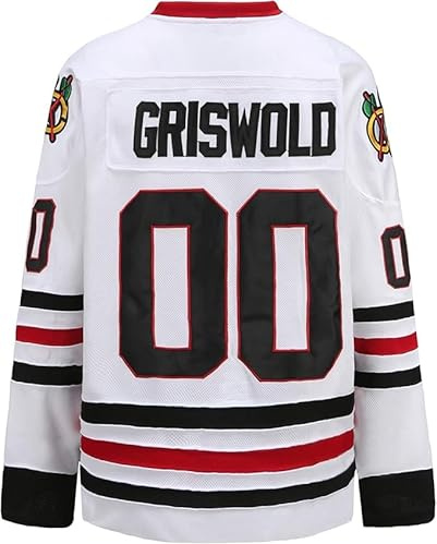 podafu Griswold #00 Movie - Camiseta de hockey con letras y números cosidos, tallas S-5XL