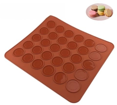 New For Arrival 2025 30-Cavity Silicone Macaron Macaroon Pastry Oven Baking Mould Sheet Mat Kitchen Tools Non-Stick DIY Bakeware Tray Mold Decoration Kitchen Accessories Creative Gift