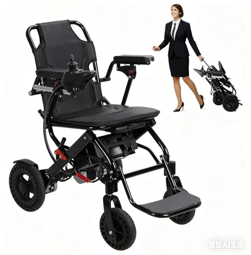 tinysiry Silla de ruedas eléctrica para adultos, sillas de ruedas plegables con motores de 500 W, con rango de 12 millas, solo 22 kg, sillas de ruedas motorizadas ligeras para personas mayores