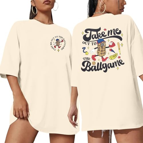 Baseball Shirts Women Baseball Mom Tshirt Ballgame Graphic Tee Baseball Season Fan Gifts Game Day Short Sleeve Top A-Apricot