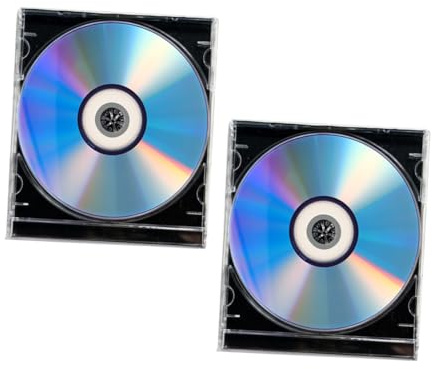 DOITOOL 2juegos Disco Grabable para CD y DVD de CD-r Disco Compacto Grabable para Música y Datos con Estuche para Grabación de Audio y Video