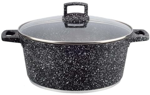 Kazan med keramisk beläggning i granit, 4 liter, 24 cm i diameter, keramisk design, kasan/kazan