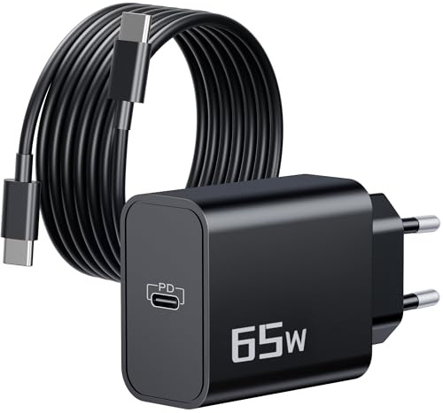 65W Cargador USB C Carga Rapida, GAN Adaptador Portatil & Cable para Lenovo