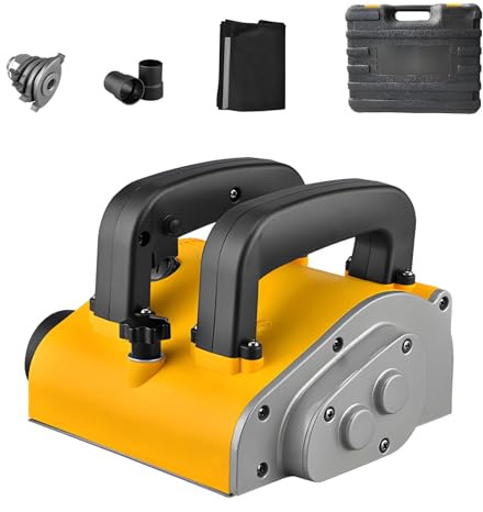 Electric Wall Planing Machine 1200W Handheld Concrete Scraper with Adjustable Depth for Walls, Ceilings, Floors - Perfect for Home Renovation and DIY Projects