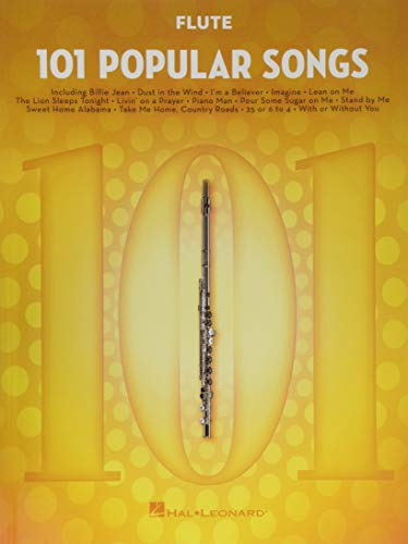 101 Popular Songs: Flute | Songbuch für Flöte mit Pop Rock und Folk Hits | Notenbuch für Anfänger und Fortgeschrittene | Flötennoten mit Übungstipps ... Musikunterricht: Noten, Sammelband für Flöte