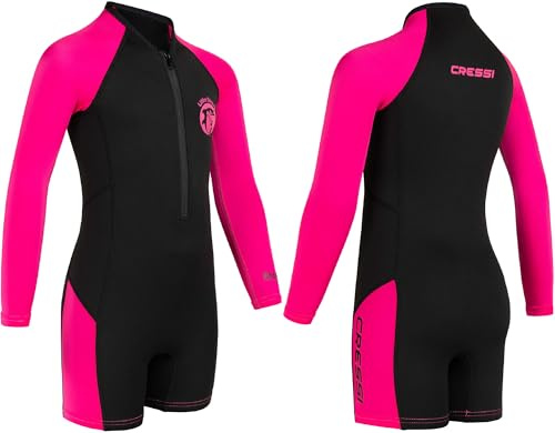 Cressi Little Shark Jr Wetsuit 2mm - Unisex Junior Shorty Våtdräkt Finns med Kort eller Lång Ärm