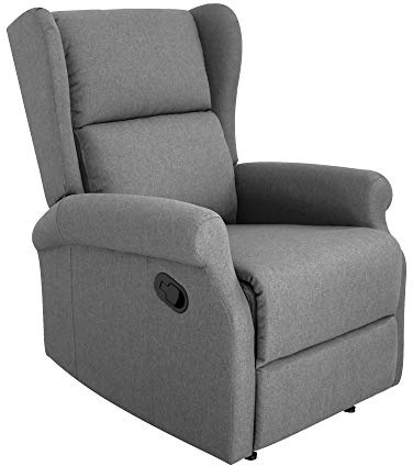 Gardenia Poltrona Reclinabile Tessuto Colore Grigio, Relax Manuale