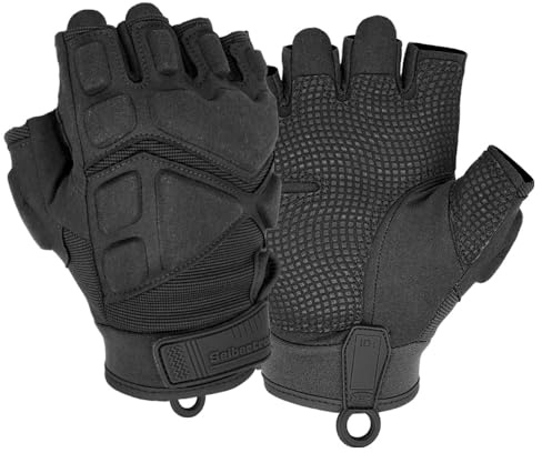 Seibertron Patented S.O.L.A.G 2.0 vattentäta sporthandskar med pekskärm för airsoft, jakt, vandring, cykling, motorcykel och klättring, svart, M