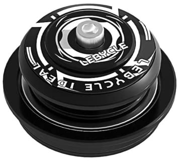 Juscycling 44/55 mm Fahrrad-Steuersatz, ZS44 / ZS55 (Zero Stack), mit abgedichteten Kugellagern für gerade und konische Gabellenkung (schwarz)