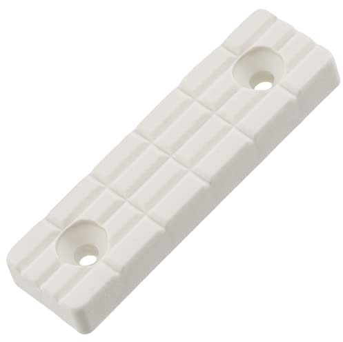 AERZETIX - C65816 - Juego de 50 Patines/pies para Muebles 56x16x7mm en plástico para atornillar rectangulares - Color Blanco - Mesa Armario cómoda Cama cuña Accesorio protección Suelos Altura