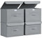 DIMJ 4-Pack Foldable Storage Box | Stackable Bin with Handles | Large Size, Grey, Collapsible Space-Saver for Closet/Shelves | Multi-Purpose Storage (Toys/Clothes/Books) | Heavy-Duty Reinforced Design