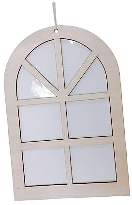 Garneck Holz Hänge Fensterdeko Vintage Nordisch Hohle Fensteranhänger Wandbehänge Kinderzimmer Hängeornament Fotografie-Requisite Prop