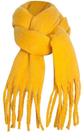 YIJOY Dicker Schal warm Damen - Schal Klassischer Und Täglich Damen Feinstrick Winter Kuschelige Warme Winter Schals Musselintuch Damen Deckenschal Winterschal warm Hochwertiges schal-tuch (Gelb)