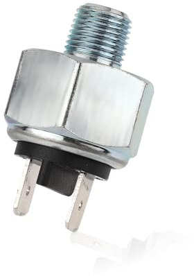 Interrupteur de Feu Stop Arrière Hydraulique pour Série Motos, Pièce Rechange en Laiton et Cuivre Étamé Numéro Pièce pour DS-272191 Compatible avec Série Motos(Argent)
