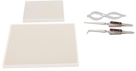 Set di Blocchi di Pinzette per Saldatura, Kit di Saldatura per Gioielli con Blocco di Saldatura Pinzette con Bloccaggio a Croce Parti di Ricambio Piastra di Saldatura per