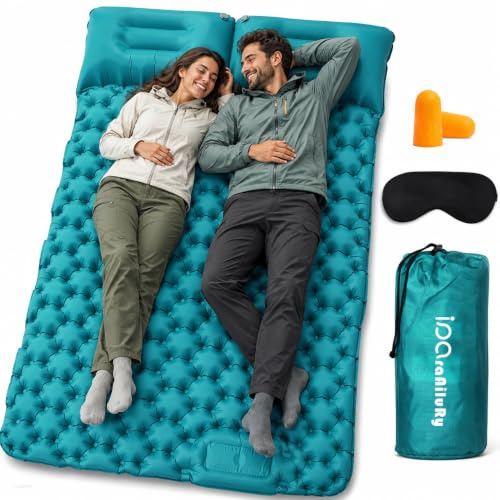 Matelas Gonflable 2 Personnes Matelas Camping Matelas Plage avec Oreiller