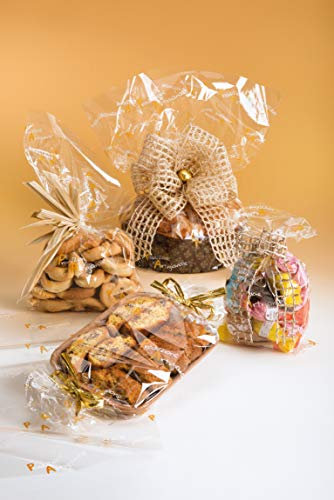 Italpak Transparente Beutel, Lebensmittelbeutel 'Handwerkerproduktion', 50 Stück, 15 x 25 cm