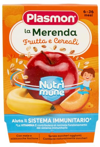 Plasmon Merenda Frutta Mista e Cereali 2x120g (12 Confezioni)