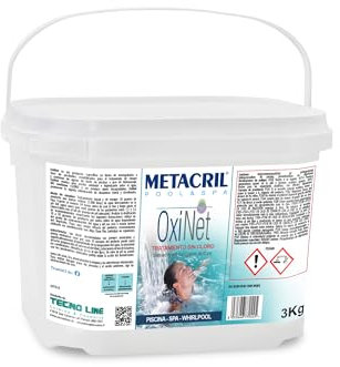 Metacril OxiNet, Ossigeno in Micro granuli, ideale per Piscina o Spa idromassaggio di qualsiasi marca o modello - 3 Kg