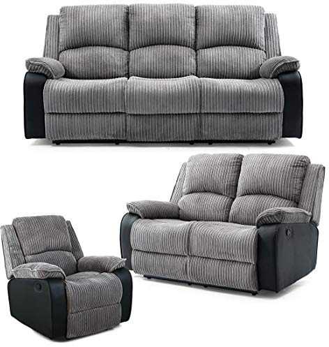 More4Homes Postana Manual Recliner Bonded Leather 1+2+3 Seater Sofa Set