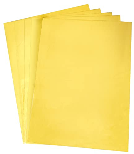 SUPERFINDINGS 100 Hojas Lámina reactiva al tóner Papel de Transferencia 11.6x8inch Hojas de Papel de Oro Metálico para Impresora Láser+Laminadora Gofrado Scrapbooking Tarjetas Artesanía DIY