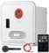 3.0 Gallon 24KW RV Tankless Water Heater, 55000 BTU Instant for RV, 12V Camper Water Heater Propane with Double Water Outlet & Remote Controller-Black-White