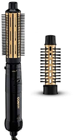 Conair 2-in-1 Hot Air Curling Combo, Includes 1.5-inch Curl Brush and 1-inch Aluminum Bristle Brush