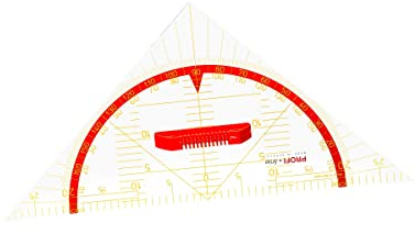 WISSNER aktiv Lernen-Tafel Zeichengeräte Kleiner Geometrie Winkel, RE-Plastic, transparent, 45° 60 cm