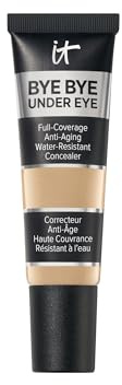 IT Cosmetics, Correcteur Anti-Âge Bye Bye Under Eye, Haute Couvrance, Waterproof, Enrichi en Peptides, Collagène & Acide Hyaluronique, 12 ml, Teinte : Medium Nude 21.5