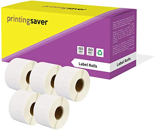 Printing Saver 5X 99018 38 x 190 mm Compatible Lever Arch File Labels Rolls (110 Labels per Roll) for LabelWriter 310 320 330 4XL 400 450 Turbo/Twin Turbo/Duo & Seiko SLP Label Printers