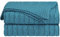sourcing map Cotton Cable Knit Throw Blanket Soft Throw Couch Covers Knitted Blankets for Sofa Bed, Teal Blue Full(70 x 78)