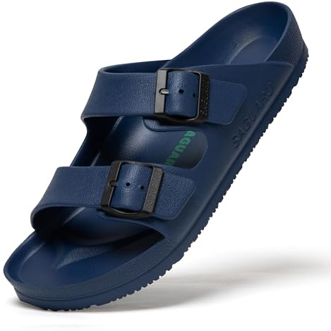 SAGUARO Eva Ciabatte Uomo Donna Pantofole Antiscivolo Clog Blu 45 EU