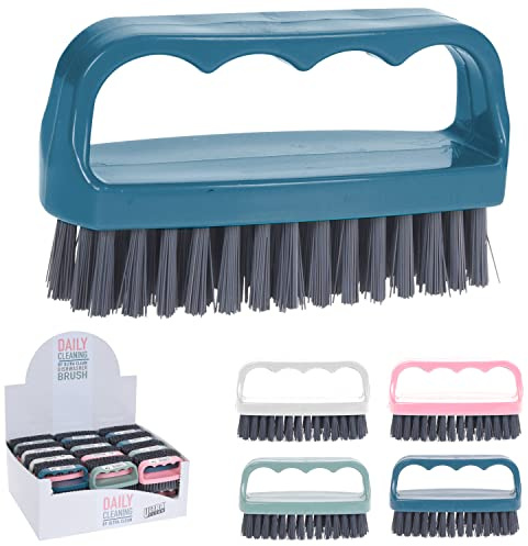 AM/63 Ultra Clean 1 Brosse de Lavage à la Main d'environ 4 x 10 cm, 1 en 4 Couleurs, Brosse à Vaisselle, Brosse de Lavage, Brosse de Nettoyage