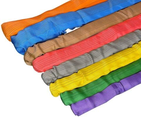 Lifting Round Slings Polyester Endless Lifting Strop 1 Ton to 10 Ton (Green (2 Tonne SWL), 5M EWL (10M CIRC))