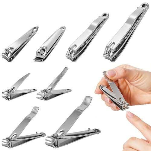 Nail Clippers Professional Toenail Clippers Nail Cutter Stainless Steel Fingernail Clippers with Swing Out Nail File Toe Nail Clippers for Men and Women