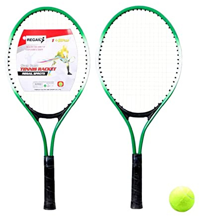 PW TOOLS Raquetas Tenis para Niños con 2 Raquetas y 1 Pelota, Tenis para Niños, Raquetas Tenis para Niños, Raqueta Tenis con Buen Control para Niños y Niñas Principiantes